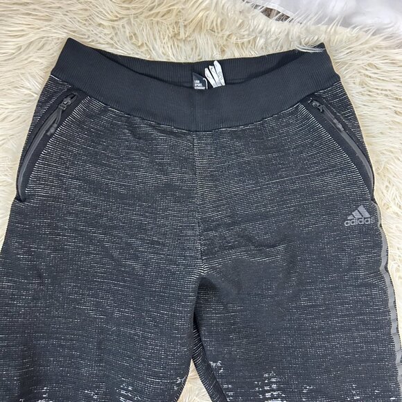 Adidas ZNE Pulse Knit Joggers Black Gray Drawstring Pants Men's Large - Picture 3 of 7